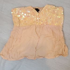 Top strapless size small color cream